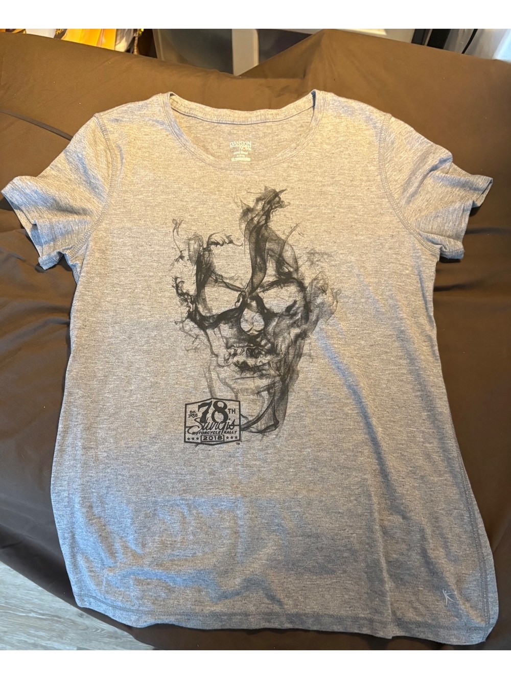 Sturgis Custom Danskin Now Semi-Fitted Gray T-Shirt